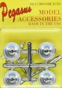 PGH-1012  1/24-1/25 Deep Dish Chrome Spoke Rims w/Knock Offs (4)