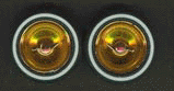 PGH-1015  1/24-1/25 Deep Dish Gold Spoke Rims w/Knock Offs & Dunlop Rubber Tires (4)