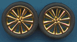 PGH-1252  1/24-1/25 Bellas Gold Rims w/Tires (4) (D)