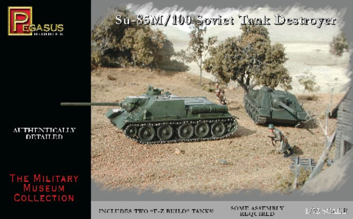 PGH-7663  1/72 Soviet Su85M/100 Tank Destroyer (2) (Snap)