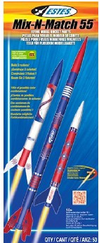 EST-2006  Mix-N-Match 55 Model Rocket Kit (3 Kits) (Skill Level E2X