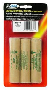 EST1674  E9-6 Model Rocket E Engine (3) HAZ