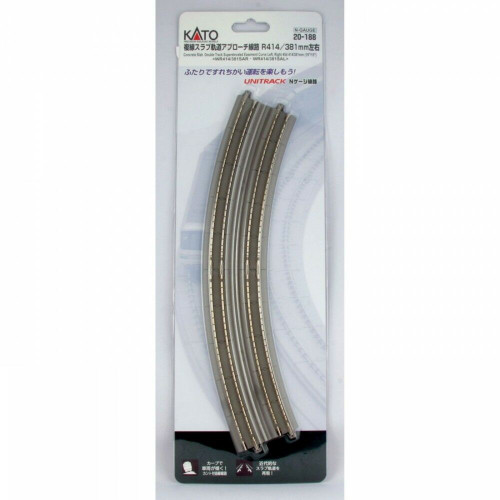 KAT20188  N 16.3"/15" 22.5-Degree Dbl Curve Concrete Tie(2)
