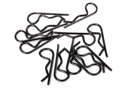Body clips, black (12) (standard size)