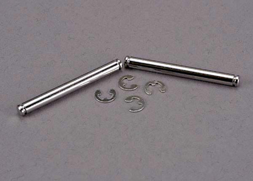 Suspension pins, 31.5mm, chrome (2) w/ E-clips (4)