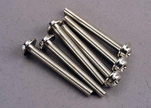 Screws, 3x26mm washerhead machine (6)