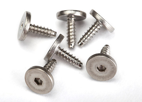 Screws, 2.6x8mm flat-head machine, self-tapping (hex drive) (6)