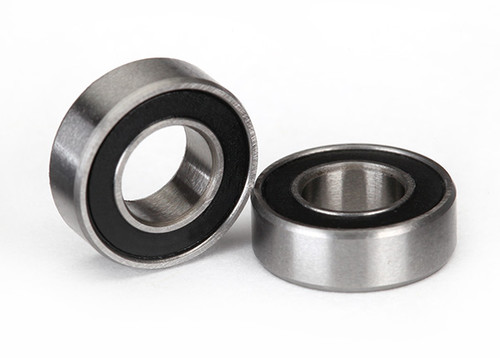 Ball bearings, black rubber sealed (6x12x4mm) (2)