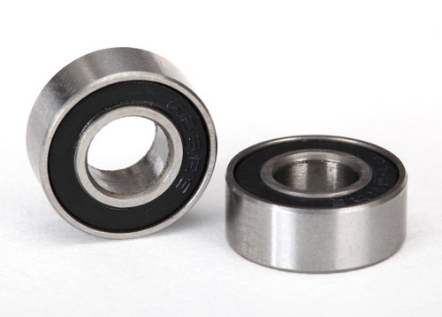 Ball bearings, black rubber sealed (6x13x5mm) (2)