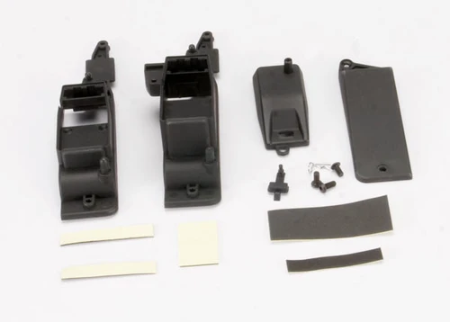 Box, receiver & battery (2)/ cover/ foam pad & adhesive/ charge jack plug (rubbe