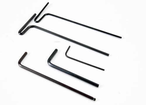 Hex wrenches; 1.5mm, 2mm, 2.5mm, 3mm, 2.5mm ball