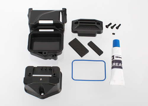 Box, receiver (sealed) (servo mount)/ foam (2)/ BCS 3x10mm/ CS 2.5x8mm (2)/ GS 3x4mm/ silicone grease