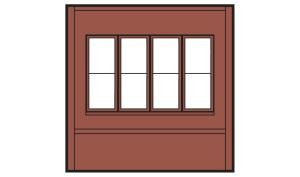 HO DPM Dock Level Wall Victorian Window
