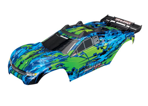Body, Rustler¬¨¬®¬¨¬Æ¬¨¬®¬¨√Ü¬¨¬®¬¨¬Æ¬¨¬®‚àö√ú¬¨¬®¬¨¬Æ¬¨¬®¬¨√Ü¬¨¬®¬¨¬Æ‚Äö√†√∂‚àö√∫ 4X4 VXL, green/ window, grille, lights decal sheet (assembled with front & rear body mounts and rear body support for clipless mounting)