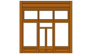 HO DPM Street Level Wall 20th Century Storefront Entry