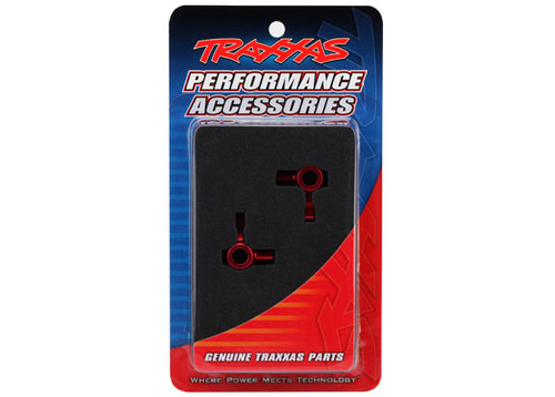 Steering blocks, aluminum (red-anodized) (left & right)