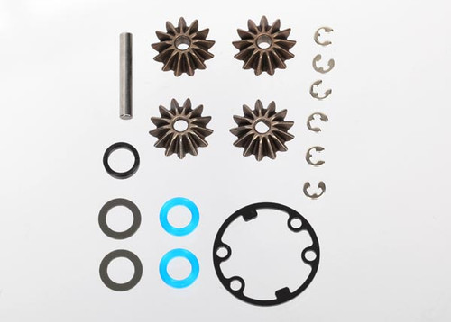 Gear set, differential (output gears (2)/ spider gears (2)/ spider gear shaft)/ output gear seals (x-ring) (2)/ diff gasket (1)/ hardware