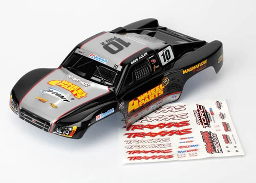Body, 4 Wheel Parts, Adler, 1/16 Slash (painted, decals applied)
