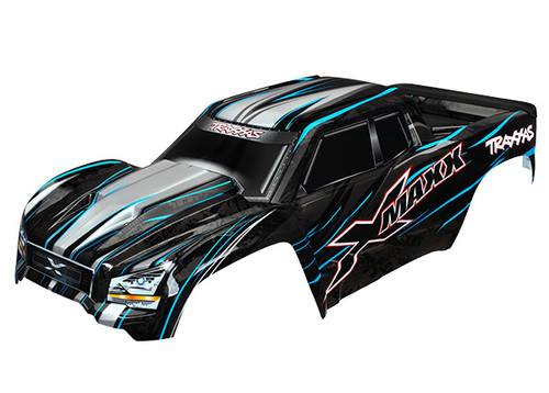 Body, X-Maxx¬¨¬®¬¨¬Æ¬¨¬®¬¨√Ü¬¨¬®¬¨¬Æ¬¨¬®‚àö√ú¬¨¬®¬¨¬Æ¬¨¬®¬¨√Ü¬¨¬®¬¨¬Æ‚Äö√†√∂‚àö√∫, blue (painted, decals applied) (assembled with front & rear body mounts, rear body support, and tailgate protector)