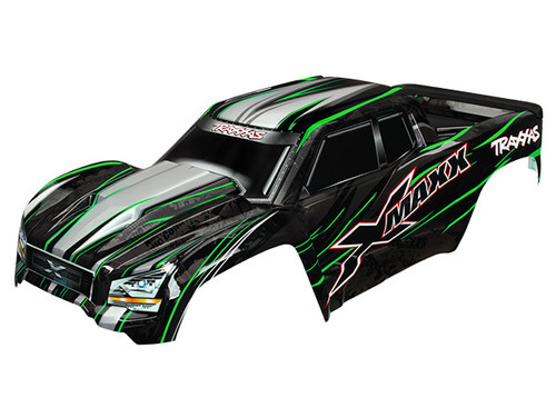 Body, X-Maxx¬¨¬®¬¨¬Æ¬¨¬®¬¨√Ü¬¨¬®¬¨¬Æ¬¨¬®‚àö√ú¬¨¬®¬¨¬Æ¬¨¬®¬¨√Ü¬¨¬®¬¨¬Æ‚Äö√†√∂‚àö√∫, green (painted, decals applied) (assembled with front & rear body mounts, rear body support, and tailgate protector)