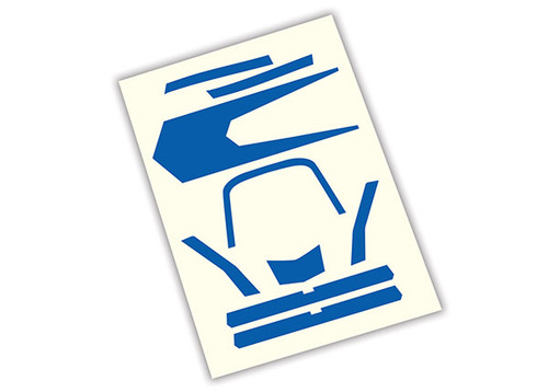 Decals, high visibility, blue