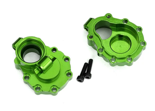 Portal housings, inner (rear), 6061-T6 aluminum (green-anodized) (2)/ 2.5x10 CS (2)