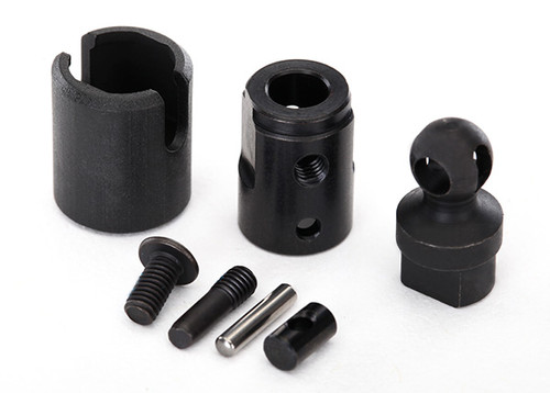 Output drive, transmission or differential (pin retainer (1)/ drive cup (1)/ drive ball (1)/ drive pin (1)/ 3x11 screw pin (1)/ cross pin (black) (1) 3x6 BCS with threadlock (1))