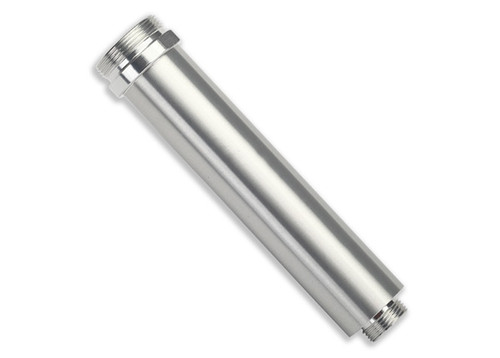 Body, GTR shock, 77mm, silver aluminum (rear, no threads)