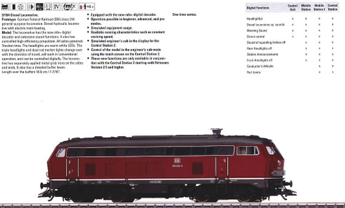 M37764  2013 Qtr.1 Dgtl DB cl 218 Diesel Locomotive, mfx+ (HO Scale)