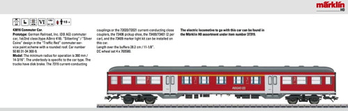 M43816  2014 DB AG Silberling/Silver Coins Commuter Car, 1st/2nd class (HO Scale