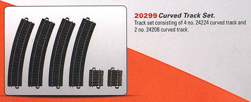 W441-20299  3-Rail C Track - My World -- Curved Set w/4 #24224 17-1/4"  43.8cm Radius R2 30 Deg. & 2 #24206 R2 5.7 D