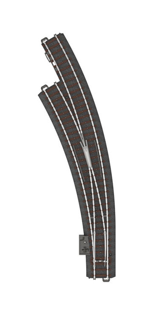 24771 C-Track -- Wide Radius Curved Turnout - 20 1/4" 515mm - Left Hand