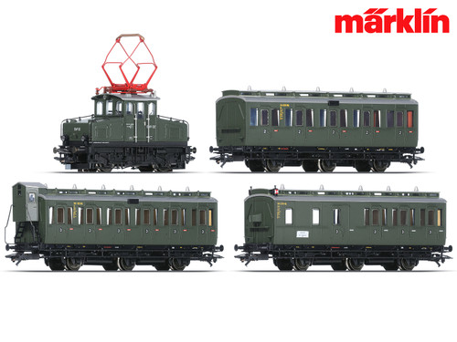 W441-26195  Class E69 w/3 Compartment Cars Trail-Only Set - 3/Rail w/Sound & Dig