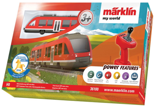 36100 LINT Commuter Train - Battery Powered - My World -- German Railroad DB AG LINT Diesel Light Rail Car
