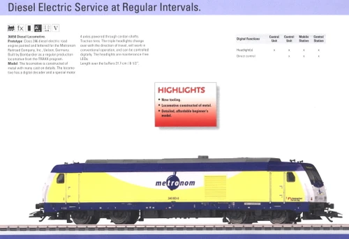 W441-36650  Digital Diesel Era V Class 246 Loco -- Metronom