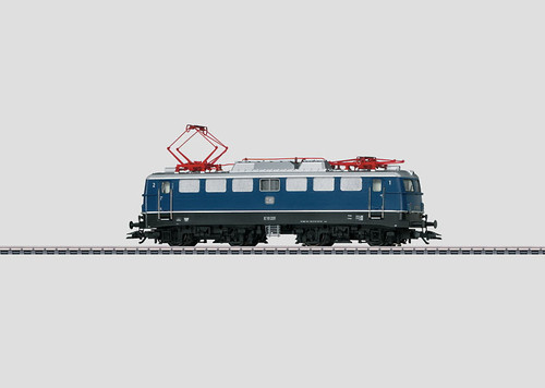 W441-37107  Class E 10.1 Electric - 3-Rail w/Sound & Digital -- German Federal Railroad DB (Era III 1964, Cobalt Blue, black)
