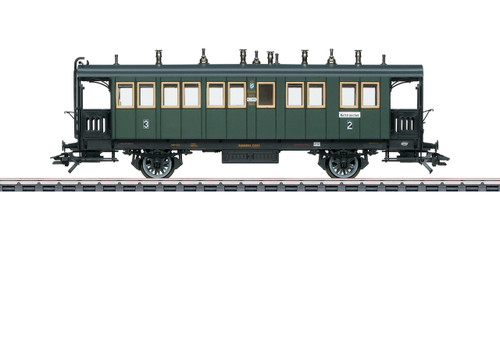 42071 Type BCL 2nd and 3rd Class Coach - 3-Rail - Ready to Run -- Royal Bavarian State Railroad K.Bay.Sts.B. 20042 (Era I 1912, green, black)