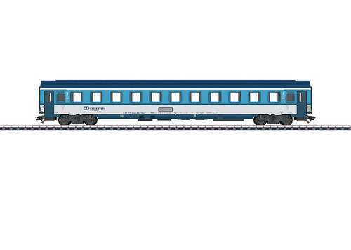 42745 Type Bmz 235 2nd Class Coach - 3-Rail - Ready to Run -- Czech Railways CD 1 (Era VI, blue, white)