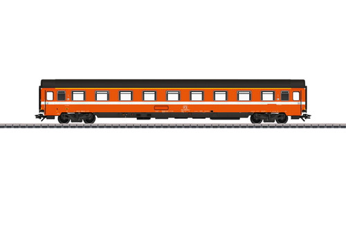 42911 Eurofima Type Az 1st Class Compartment Car - 3-Rail - Ready to Run -- Italian State Railroad FS (Era IV 1979, orange, black)