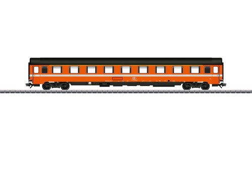43511 Eurofima Type AI6 1st Class Compartment Car - 3-Rail - Ready to Run -- Belgian State Railroad SNCB-NMBS (Era IV 1979, orange, black)