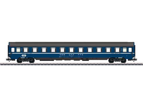W441-43610  Eurofima Slumbercoach - 3-Rail - Ready to Run -- Swiss Federal Railways SBB/CFF/FFS (Era IV 1979; blue, black)