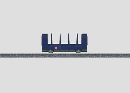 44104 Stake Flatcar for #441-29210 - 3-Rail - Ready to Run - My World -- Blue, Gray
