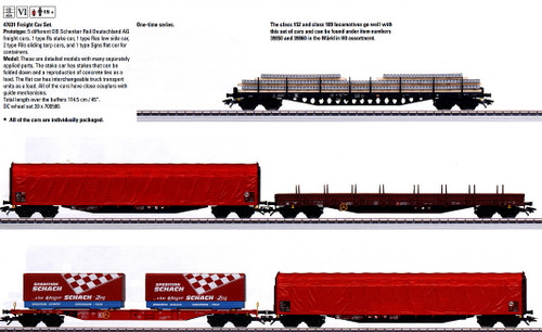 W441-47031  Era VI 5-Car Set - 3-Rail - Ready-to-Run -- DB Schenker