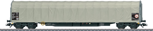 W441-47061  Type Rilns Sliding-Tarp Car - 3-Rail Ready to Run -- AAE Cargo (Era VI, gray)