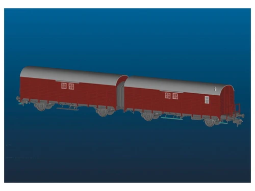 58248 Leig Unit Type Hkr-z 321 2-Unit Boxcar - Ready to Run -- German Federal Railroad DB (Era IV)