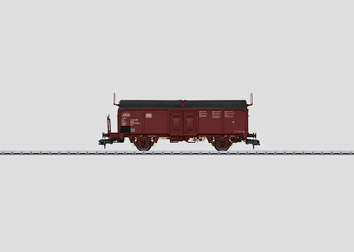 W441-58251  Type Tms 851 Sliding-Roof Covered Gondola w/Brakeman's Platform - Ready to Run -- German Federal Railroad DB (Era IV, Boxcar Red)