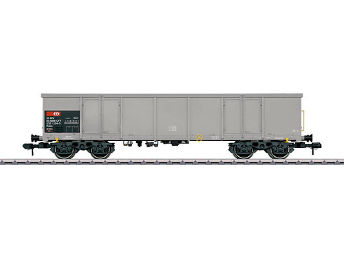 W441-58803  Type Eaos 106 High-Side Gondola - Ready to Run -- Swiss Federal Railways SBB/CFF/FFS #1 (Era IV, gray)