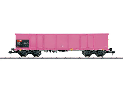 W441-58804  Type Eaos 106 High-Side Gondola - Ready to Run -- Swiss Federal Railways SBB/CFF/FFS #2 (Era IV, pink)