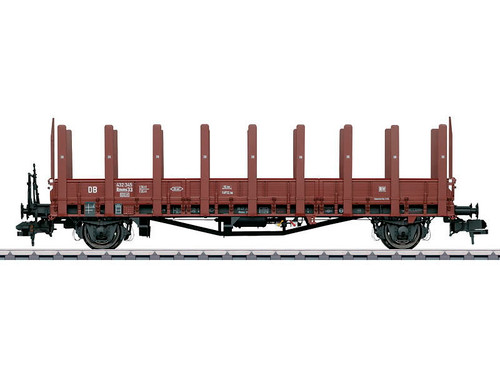 W441-58817  Rmms 33 Ulm Low-Side Gondola w/Stakes - Ready to Run -- German Federal Railroad DB #431 329 (Era III, Boxcar Red)