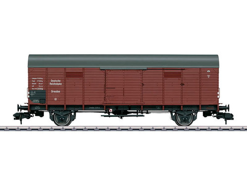 58844 Type Gl Dresden Wood Boxcar - Ready to Run -- German State Railroad DR #3 (Era II, Boxcar Red)